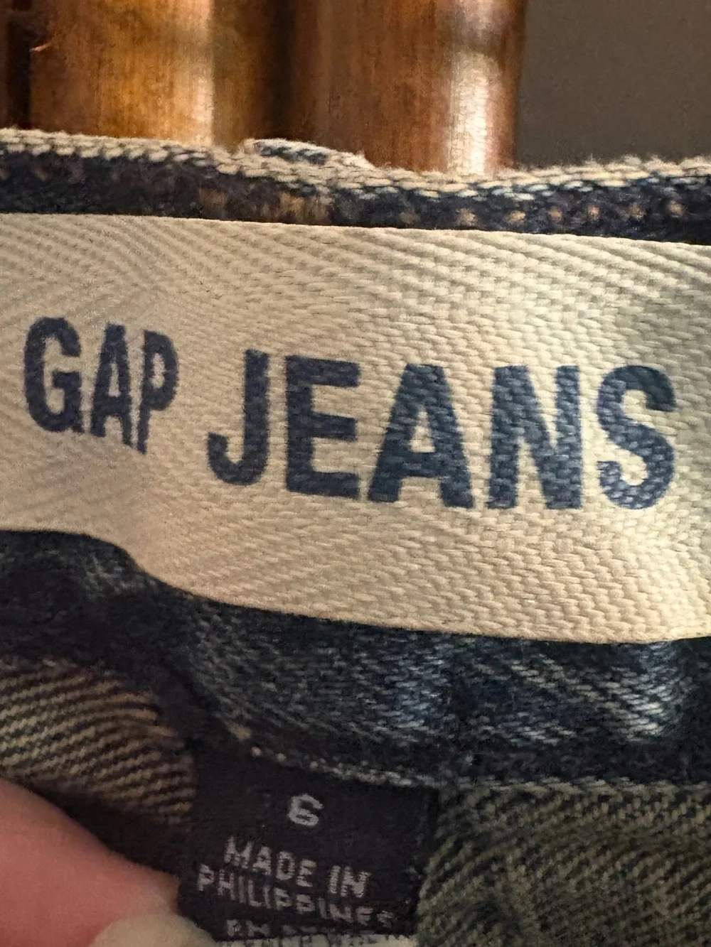 GAP JEANS VINTAGE MAXI DENIM SKIRT WITH FRONT SLIT MEDIUM WASH FADE